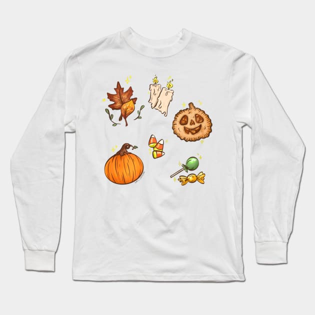 Halloween Fun Long Sleeve T-Shirt by Lady_Caffiene